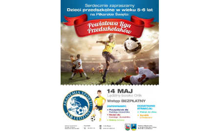 Zaproszenie do udziału w turnieju Powiatowej Ligi Przedszkolaka w Piłce Nożnej