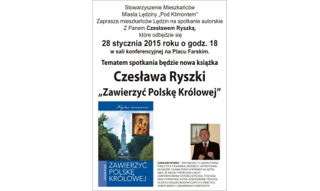 Zaproszenie na spotkanie autorskie z Czesławem Ryszką