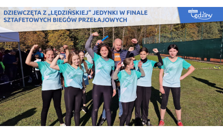 Dziewczęta z „lędzińskiej” Jedynki w finale Sztafetowych Biegów Przełajowych
