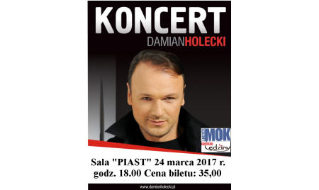 Zaproszenie na koncert Damiana Holeckiego
