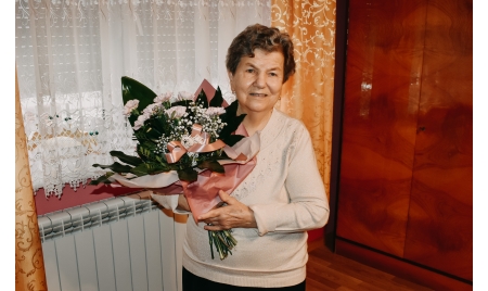 Wizyta u Jubilatki - 90 urodziny Pani Gertrudy Śmietany