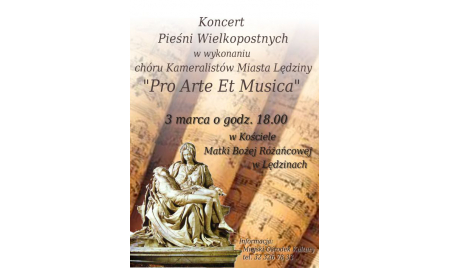 Zaproszenie na koncert chóru "Pro Arte Et Musica"