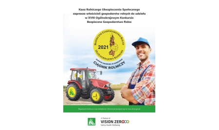 KRUS zaprasza rolników do XVIII Ogólnokrajowego Konkursu "Bezpieczne Gospodarstwo Rolne"