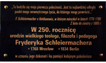 Odsłonięto tablicę upamiętniającą 250 rocznicę urodzin Fryderyka Schleiermachera