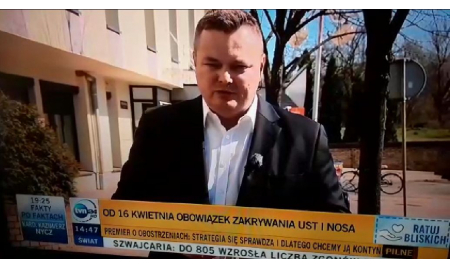 TVN24 o maseczkach szytych w Lędzinach