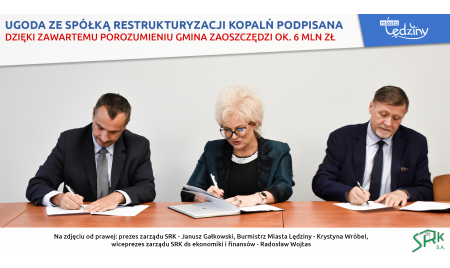 Ugoda ze spółką restrukturyzacji kopalń podpisana. Dzięki zawartemu porozumieniu gmina zaoszczędzi ok. 6 mln zł