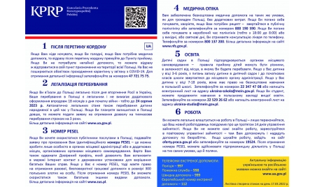 informacja dla uchodźców z Ukrainy