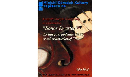 "Sonos kwartet" - koncert muzyki klasycznej