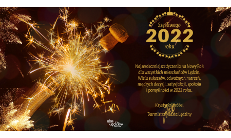 Najserdeczniejsze życzenia na Nowy Rok  dla wszystkich mieszkańców Lędzin