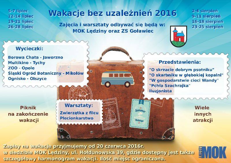 Wakacyjny program zajęć przygotowany przez MOK