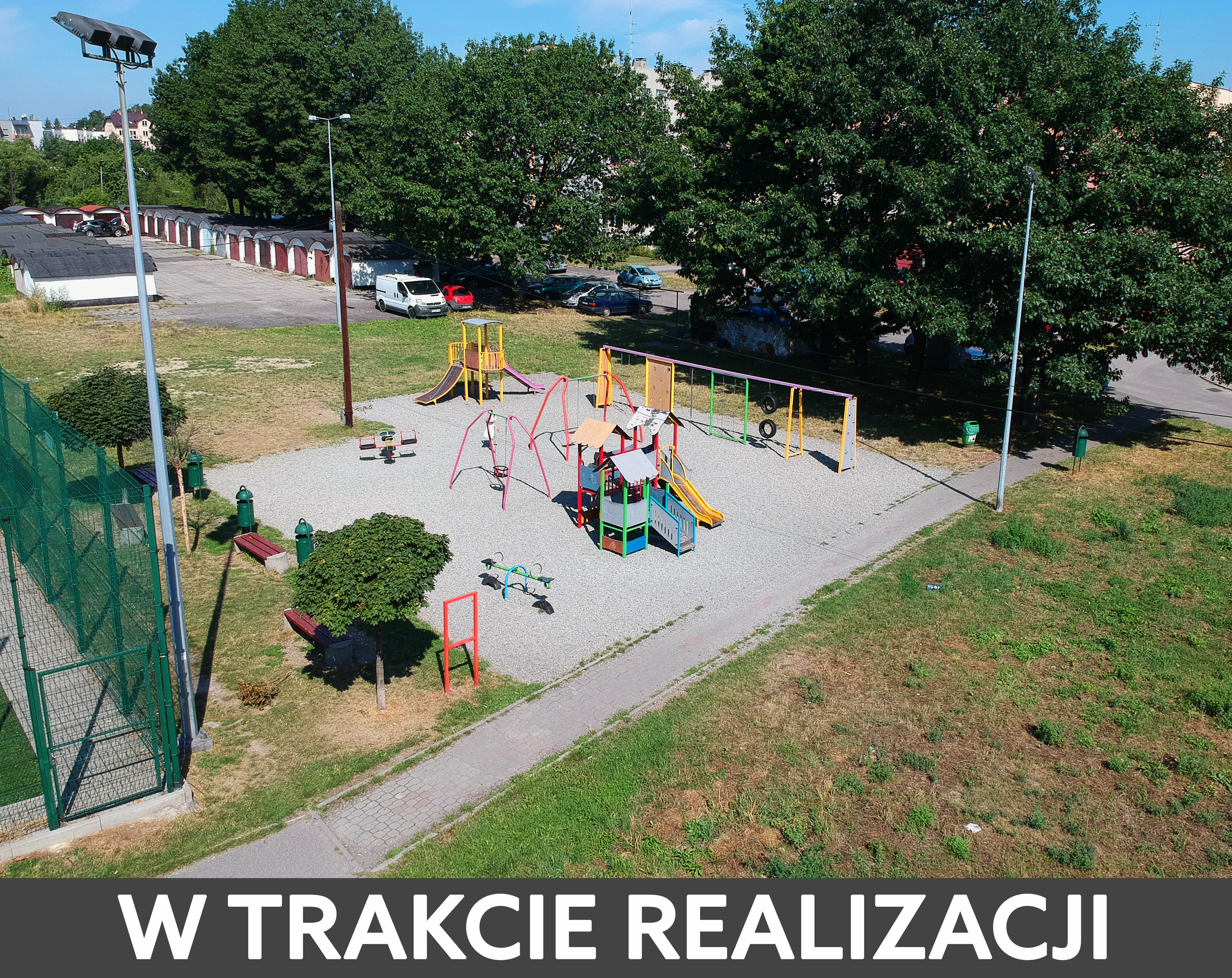 Wspólnie zmieniamy miasto - Wioska Urwisów - plac zabaw na osiedlu przy KWK Ziemowit, plac zabaw przy osiedlu Centrum, Lędziny