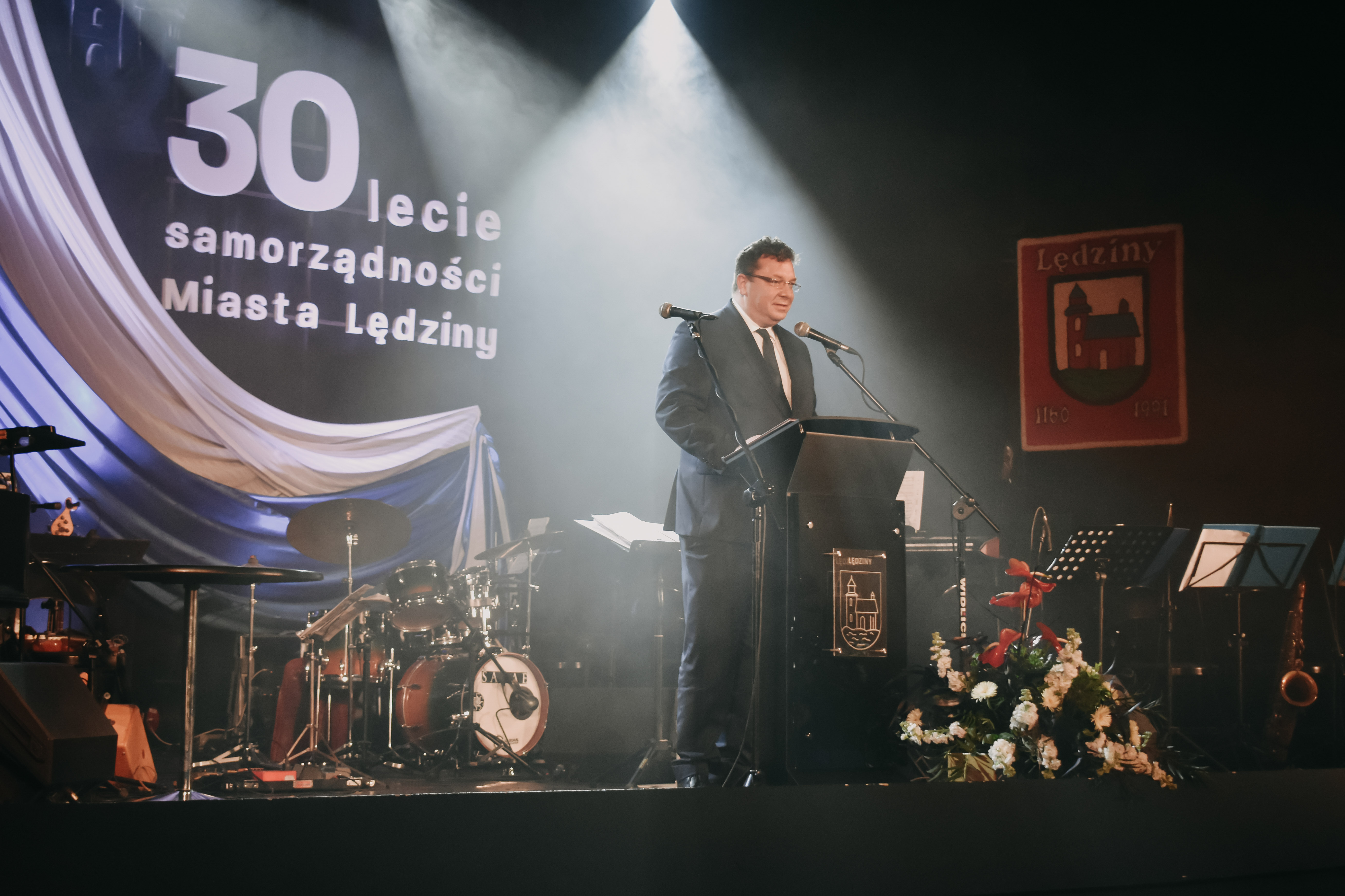 Minister podczas przemówienia