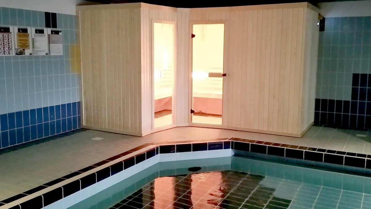 Sauna znajdująca się na terenie basenu w Lędzinach