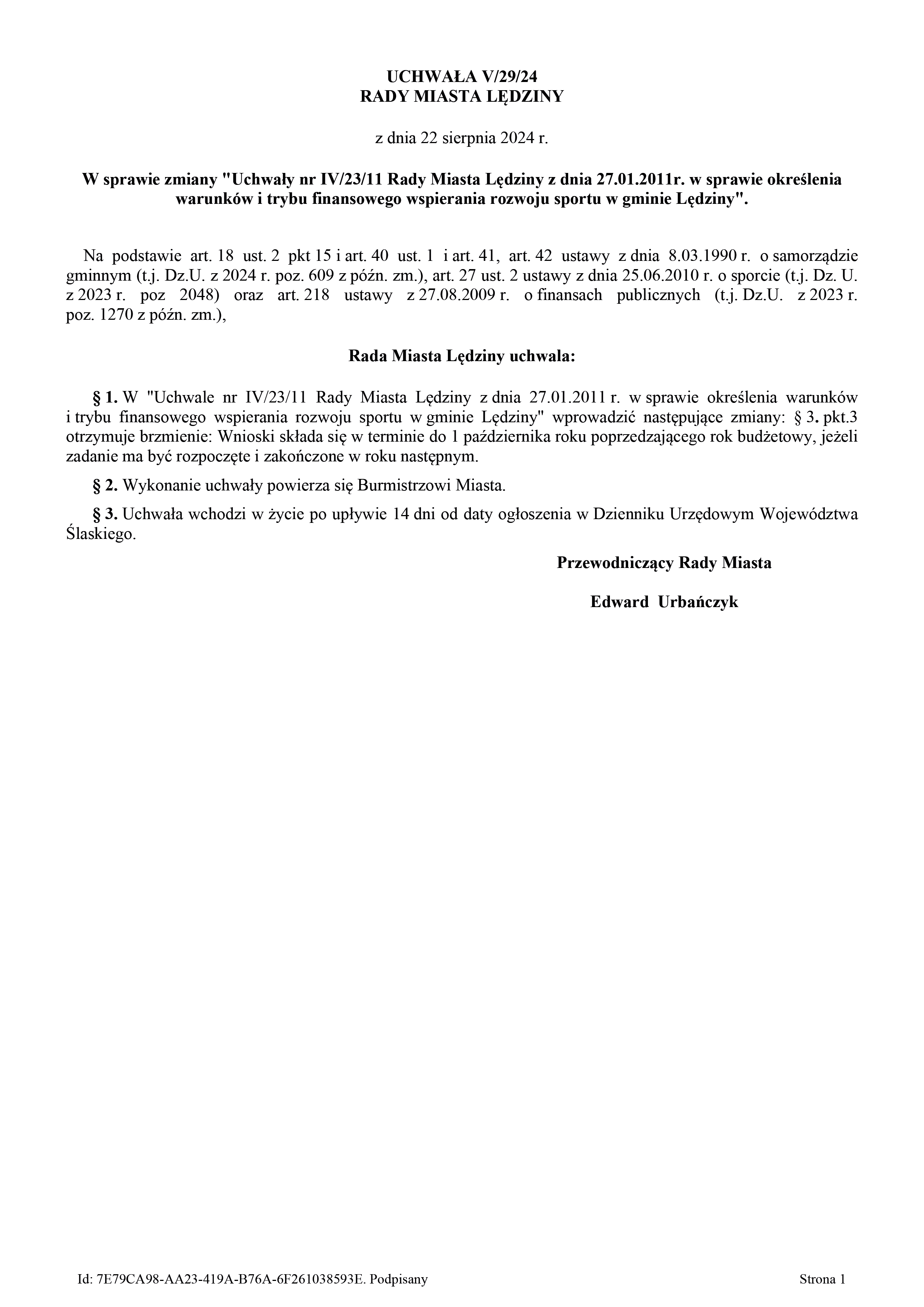 UCHWAŁA V/29/24