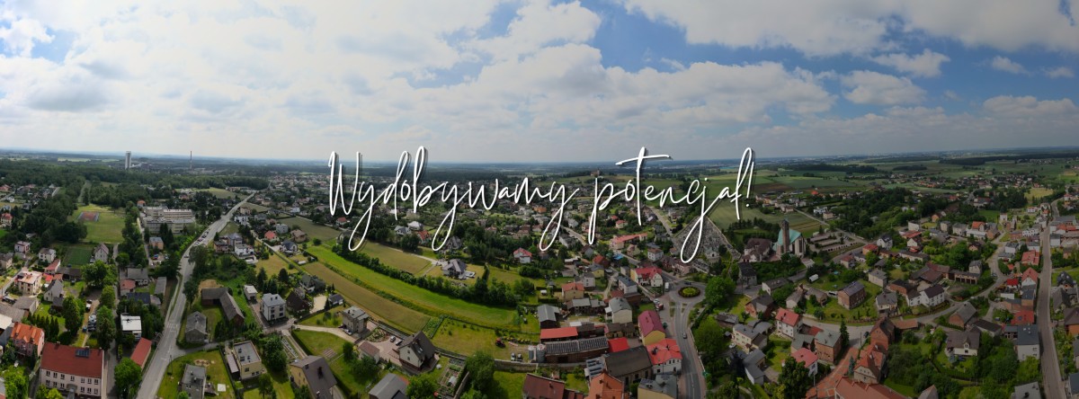 Miasto Lędziny z napisem Wydobywamy Potencjał